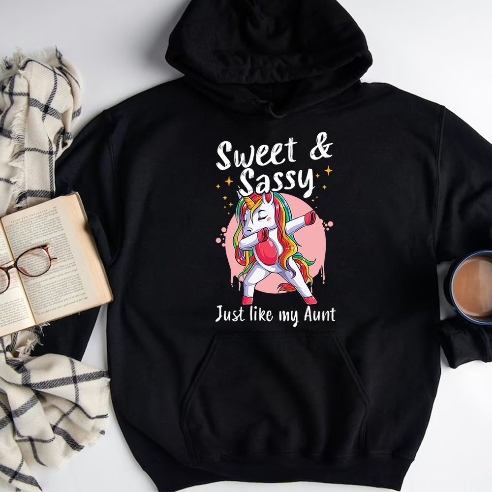 Sweet And Sassy Just Like My Aunt Unicorn Cute T Shirt