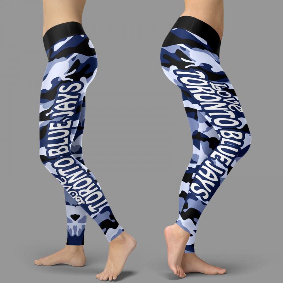 Camo Sporty Trending Fashion Fabulous Toronto Blue Jays Leggings