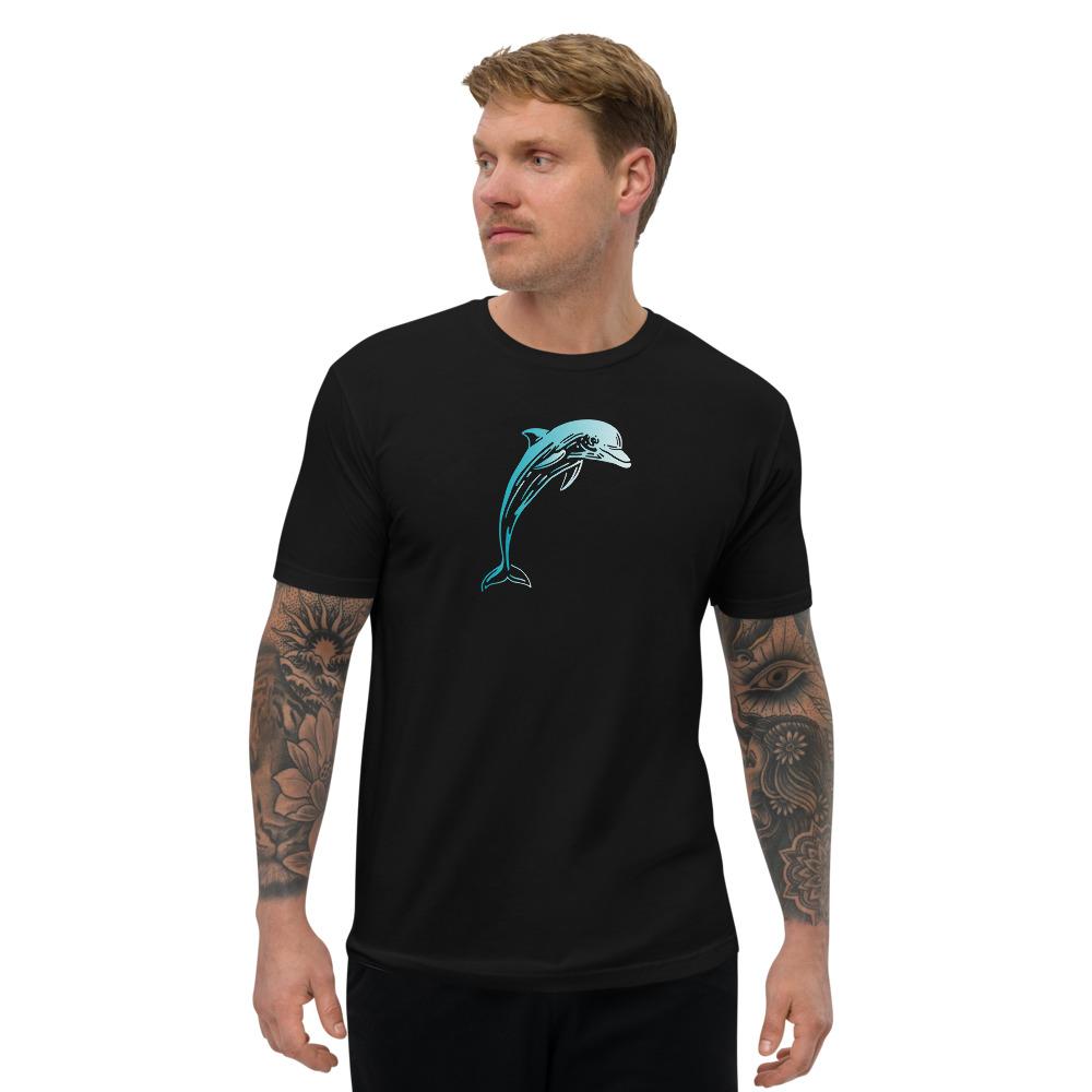 Dolphin Short Sleeve Men’S Fitted T-Shirt