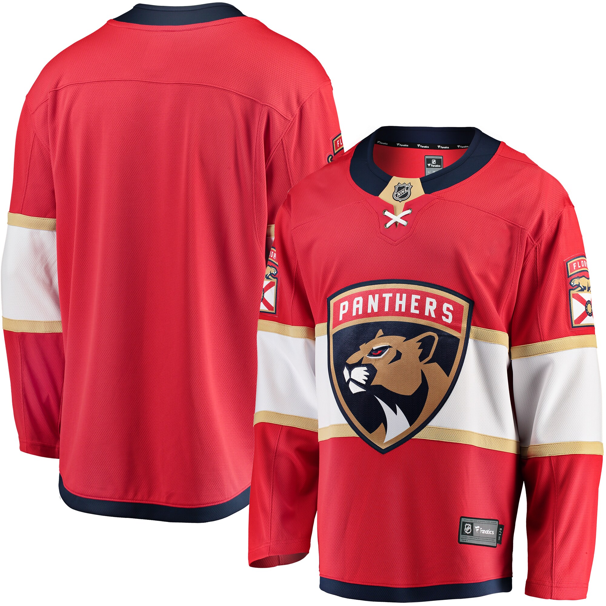 Florida Panthers Branded Breakaway Home Jersey – Red