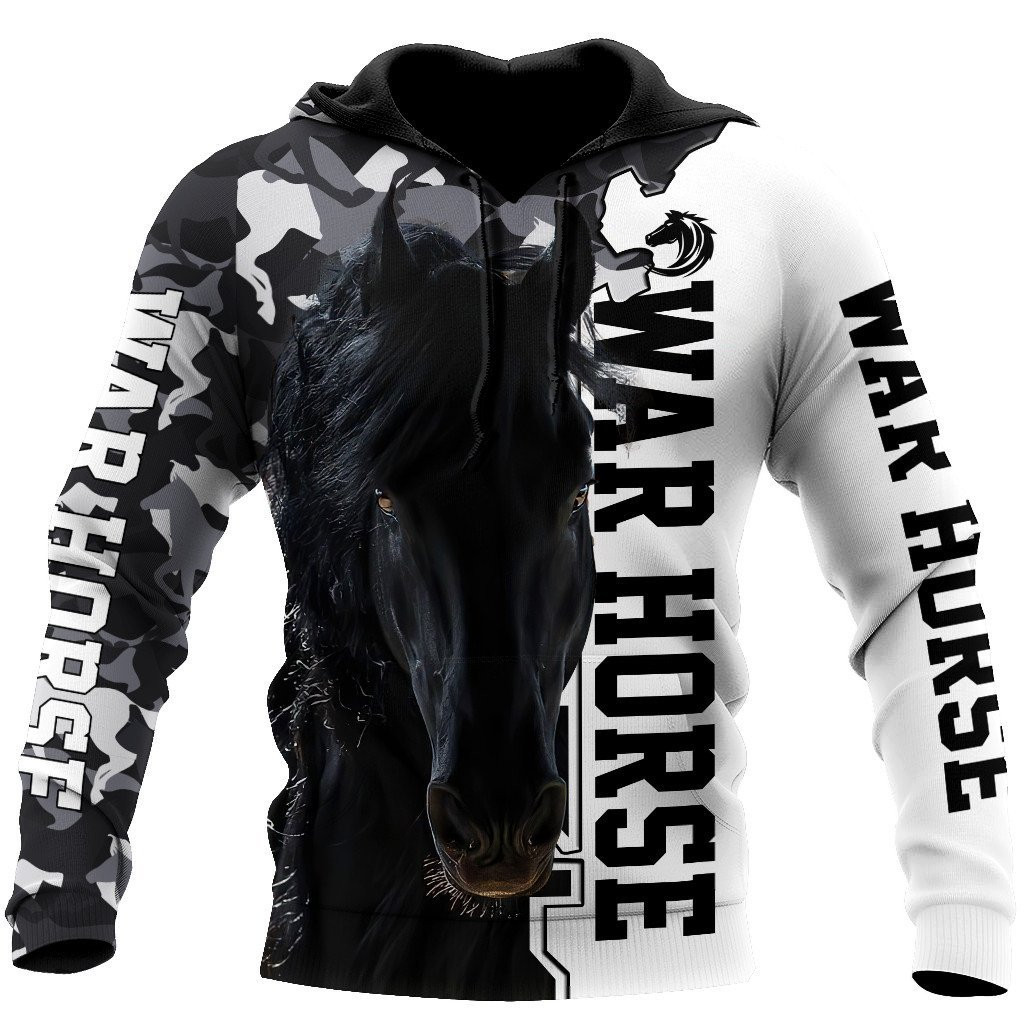 War Horse 3D All Over Printed Hoodie For Men And Women