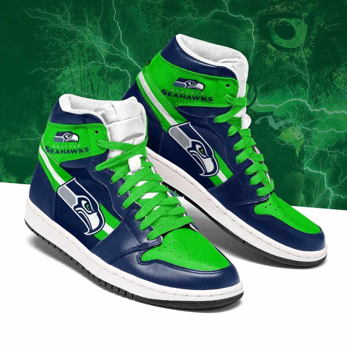 Seattle Seahawks Rugby Team Air Jordan Shoes Sport Sneakers