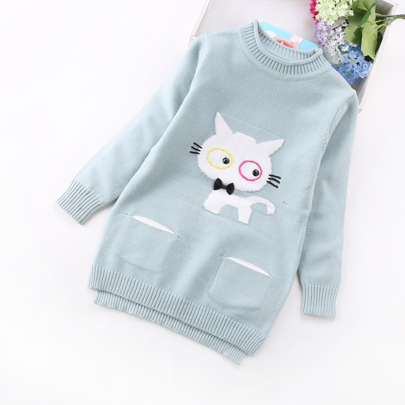 2020 new big girls sweaters 6-14years children clothing girls sweaters 88215 alx