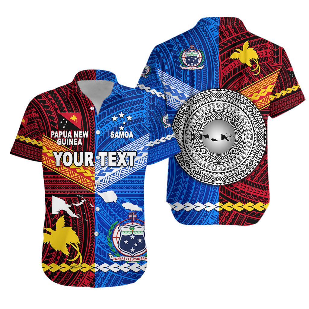 (Custom Personalised) Papua New Guinea And Samoa Together Hawaiian Shirt Lt8