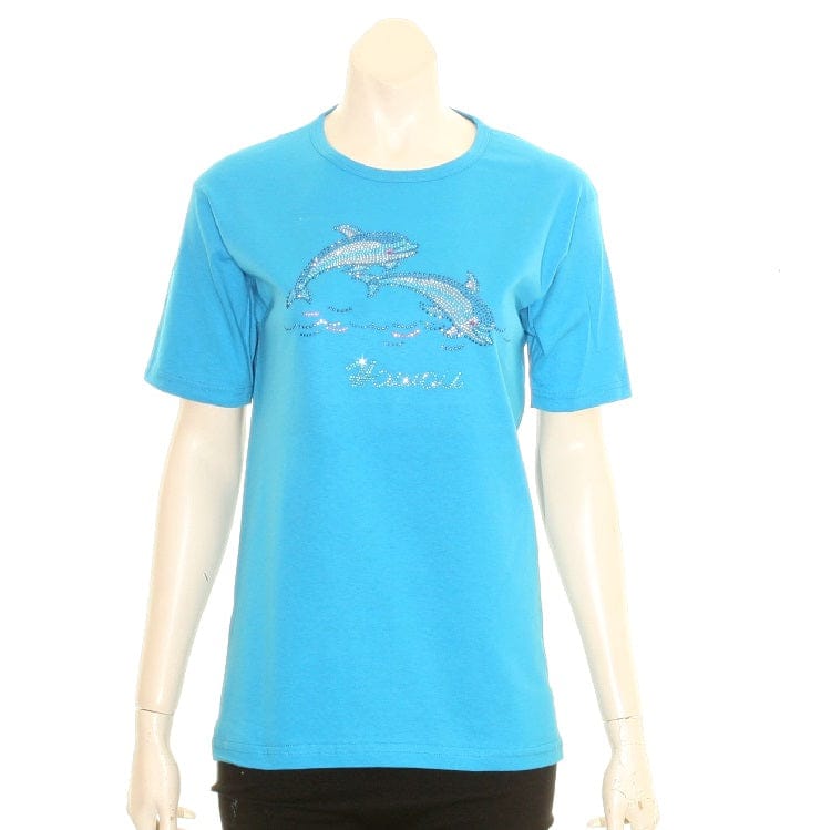 Ladies Scoop Neck Tee / Dolphin