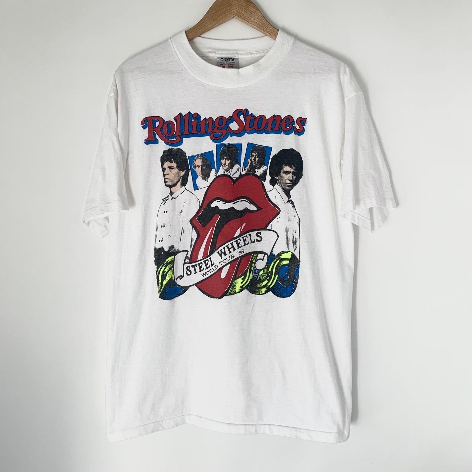 1989 Rolling Stones Steel Wheels Vintage Tour Band Rock Shirt 80S 1980S