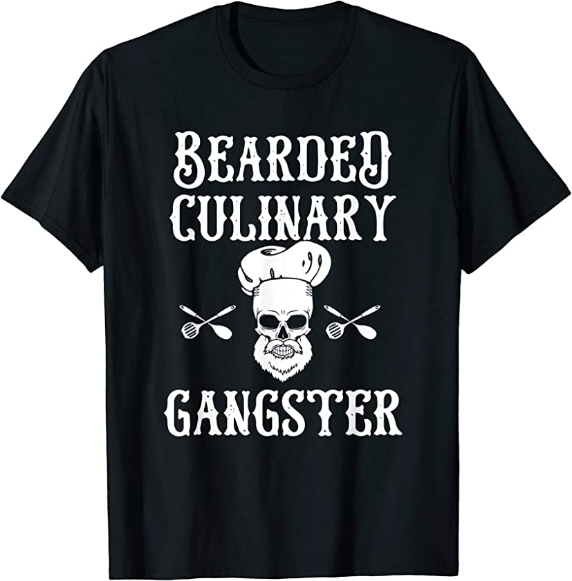 Bearded Culinary Gangster Vintage Cooking Guru T-Shirt