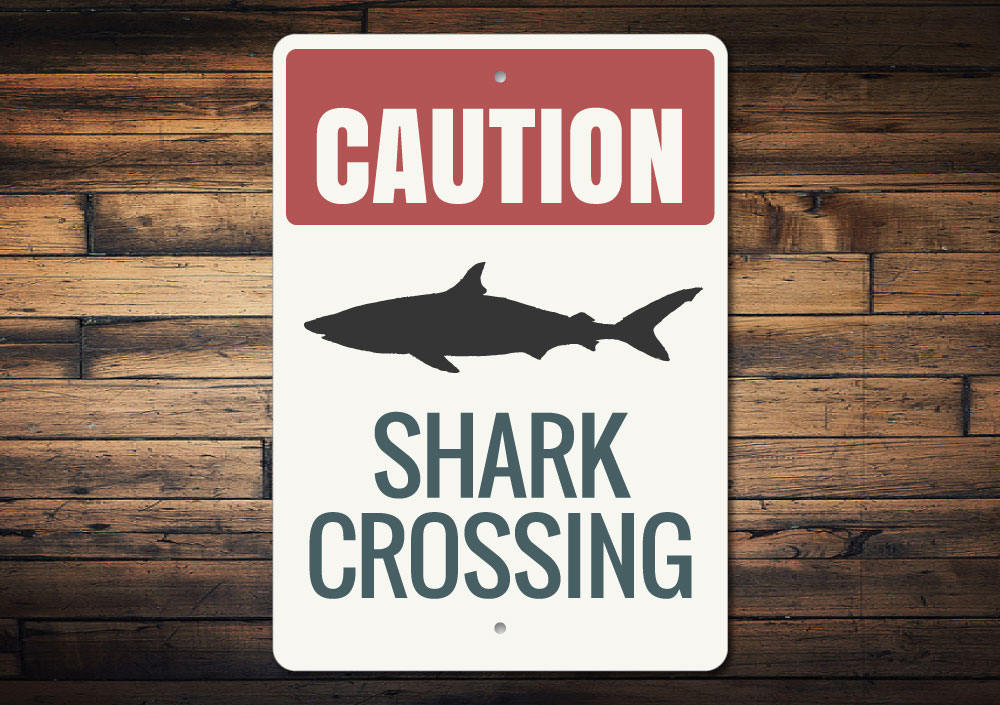 Shark Caution Sign, Shark Sign, Shark Decor, Shark Lover Gift, Caution Shark Sign, Shark Beach Sign, Shark Gift, Quality Metal Shark Signs