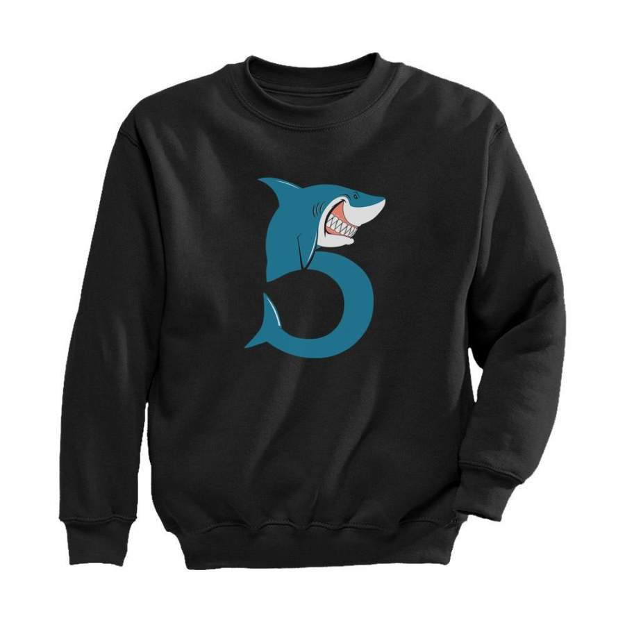 5th Birthday Shark Five Year Old Toddler/Kids Sweatshirt