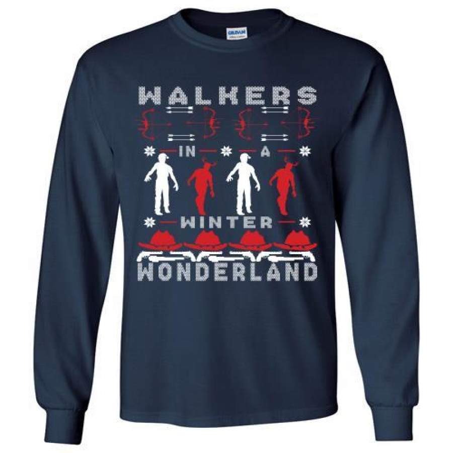 Walker Wonderland Ugly Christmas The Walking Dead Christmas Long Shirt