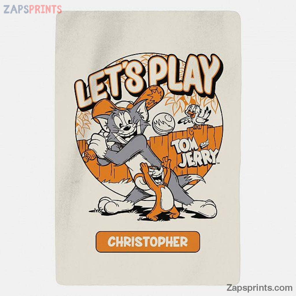 Tom And Jerry Personalised Lets Play Blanket