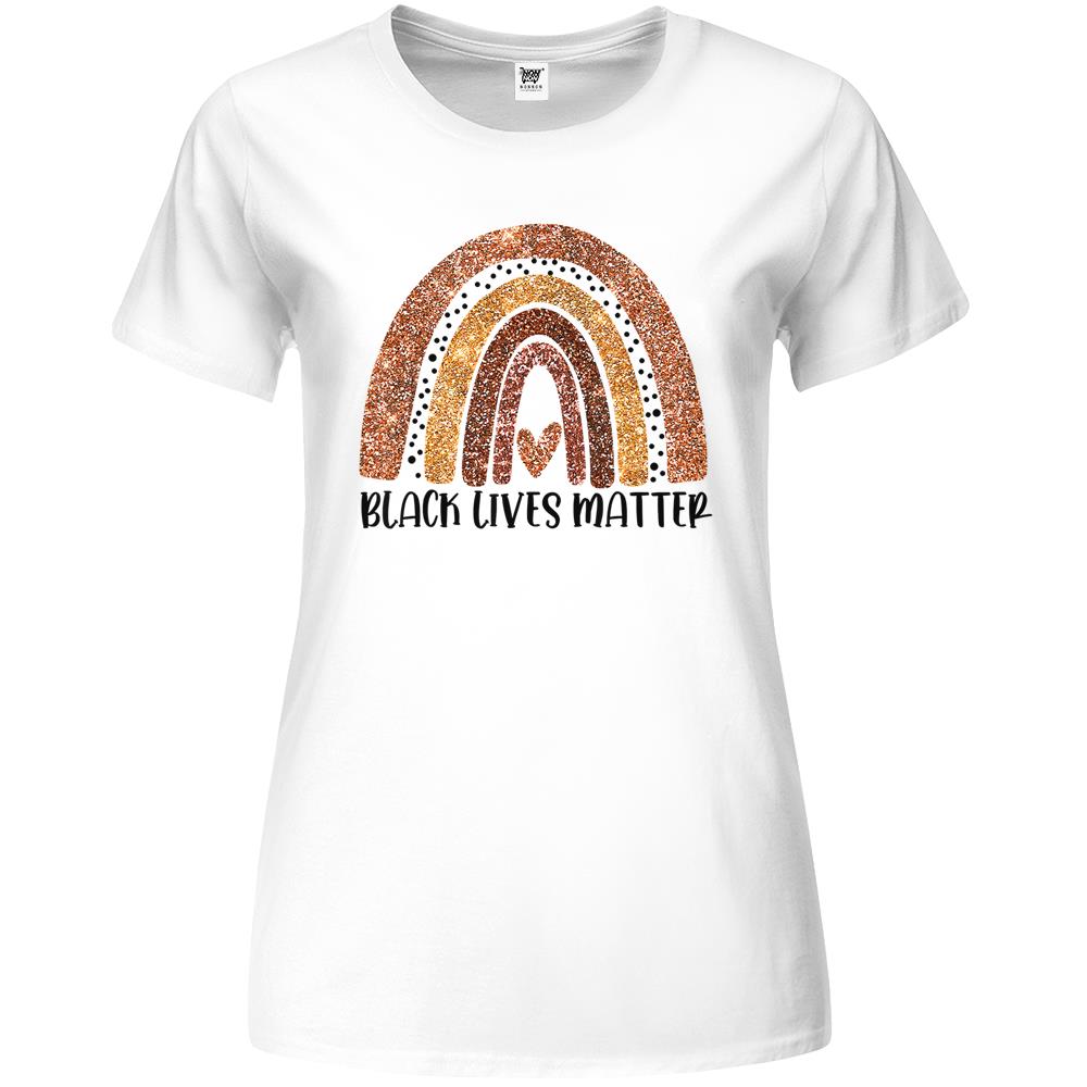 Black Lives Matter Glitter Rainbow Africa Girl Black History Premium Womens T Shirts