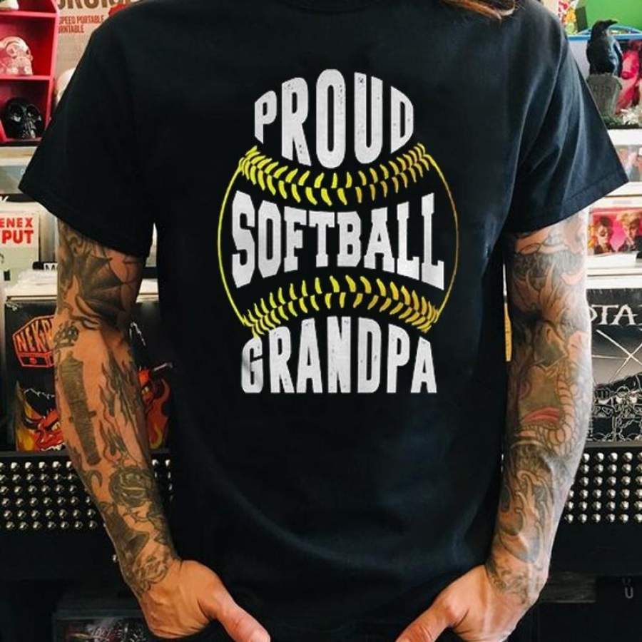 Proud Softball Grandpa Shirt T Shirt