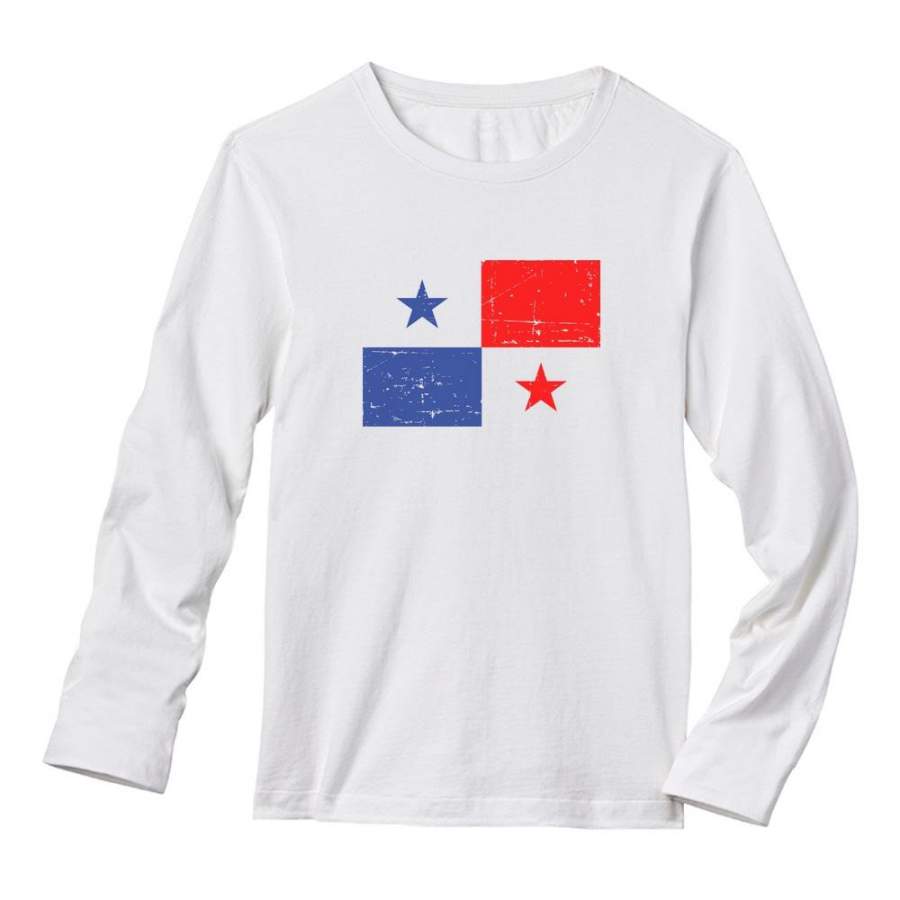 Panama Vintage Flag Long Sleeve T-Shirt