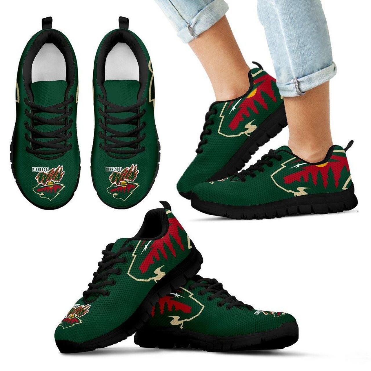 Minnesota Wild Sneakers Gorgeous Logo Running Shoes For Men, Women Shoes11056