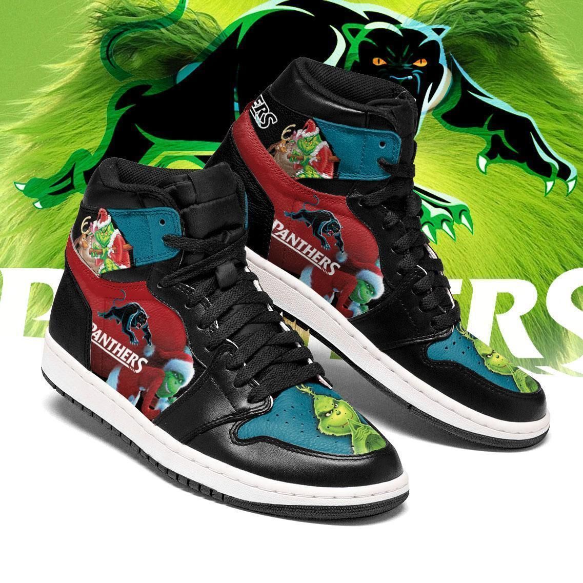 The Grinch Penrith Panthers Nrl Air Jordan Sneakers Shoes Sport