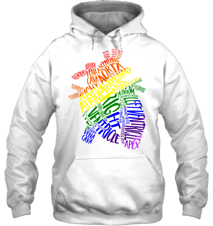 Anatomical Heart Shirt Cardiac Nurse with LGBT – Standard Hoodie GL