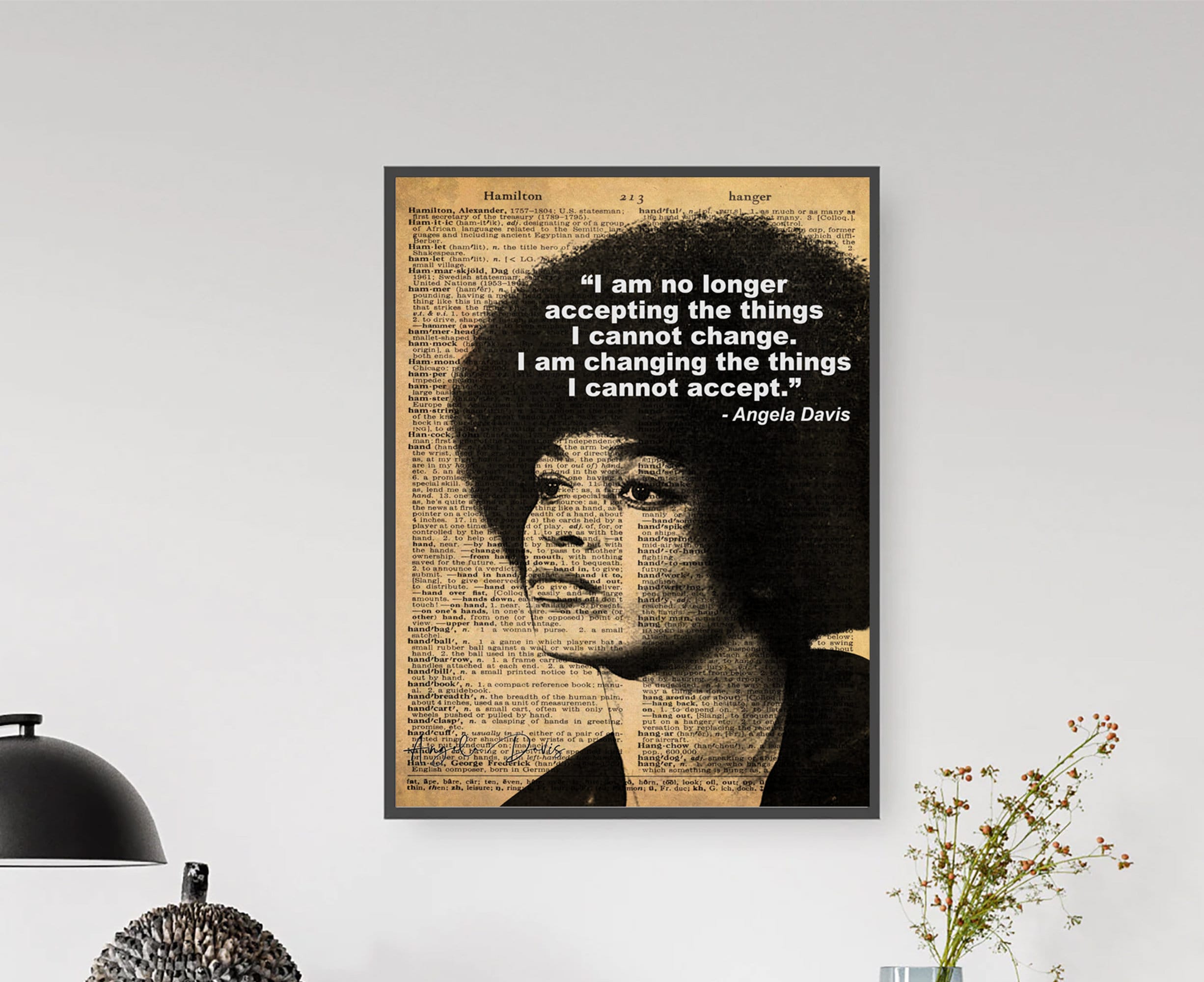 Angela Davis Portrait, Angela Davis I Am No Longer Accepting The Things I Cannot Change I Am Changing The Things I Cannot Accept tho502