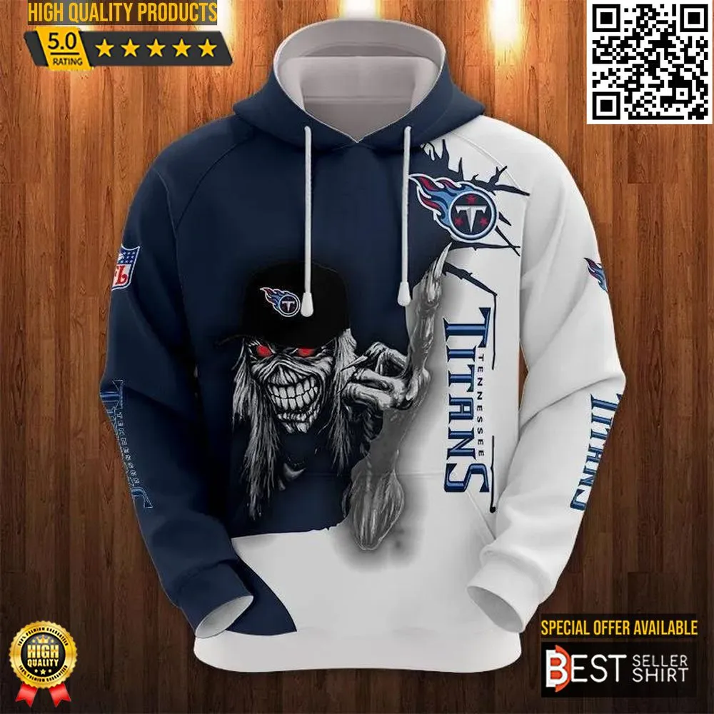 Tennessee Titans Logo 3D Hoodie Football Jersey 3D Ultra Death