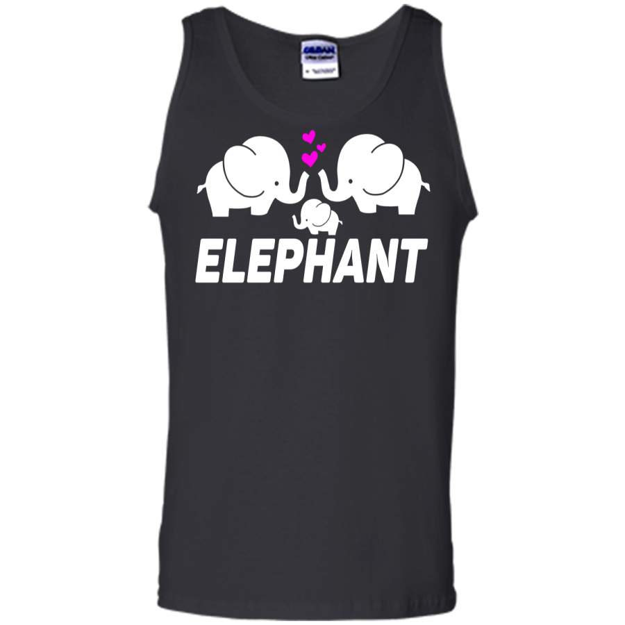 Men_s Women_s T Shirt Three Elephants Family Tank Top