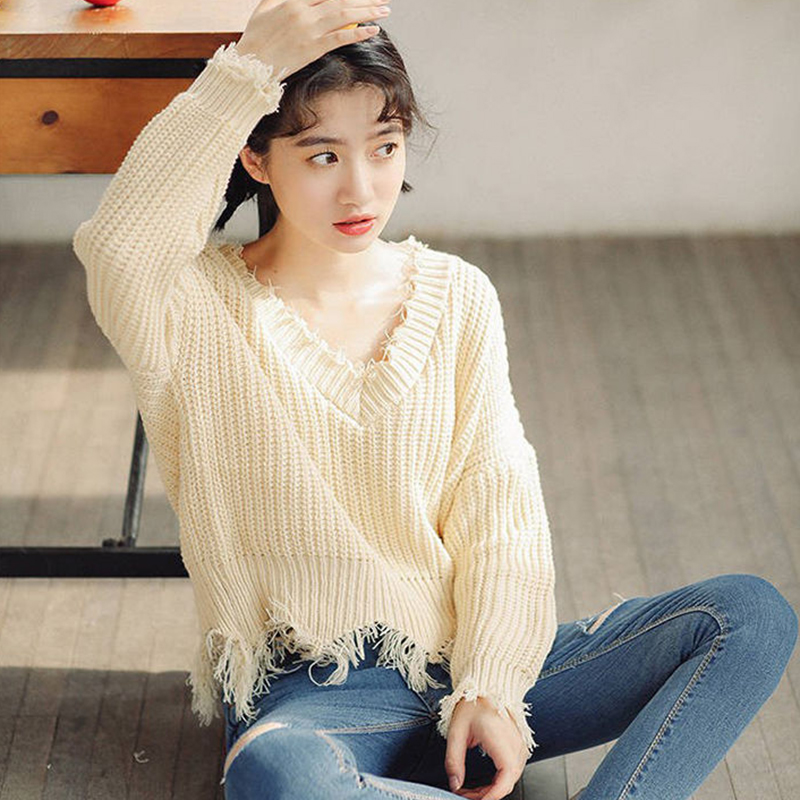 2022 Women Knitted V Neck Pullover Long Sleeve Sweater Tops Casual Party Sexy Club Sweater Solid Tops alx