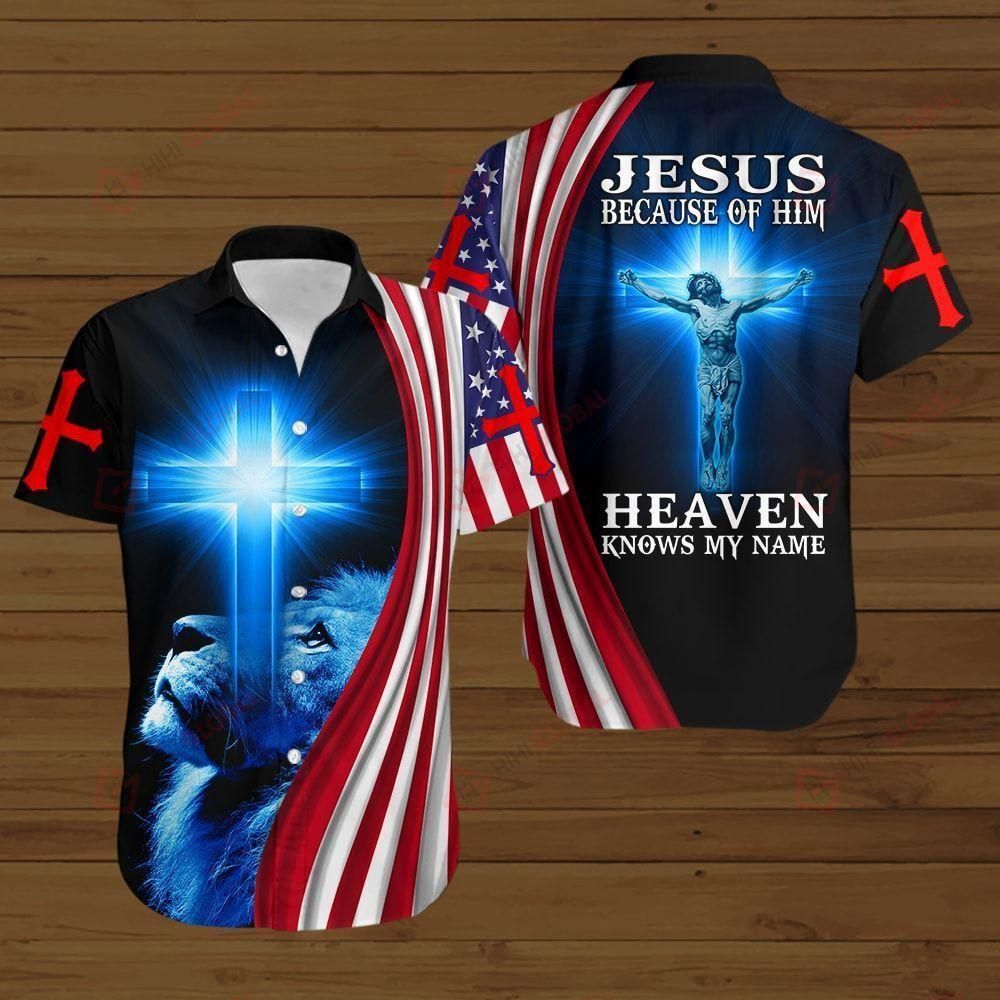 Shop Jesus Because Of Him Heaven Knows My Name Hawaiian Aloha Shirts