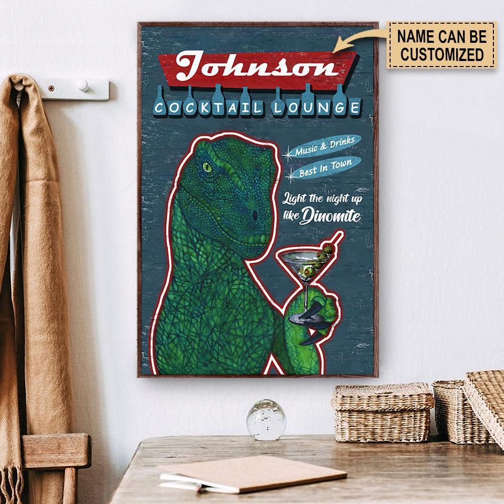 Aeticon Gifts Personalized Bartender Like Dinomite Canvas Mom Dad Gift Home Decor