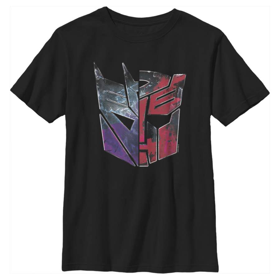 Transformers Boy’s Split Bot Logo  T-Shirt