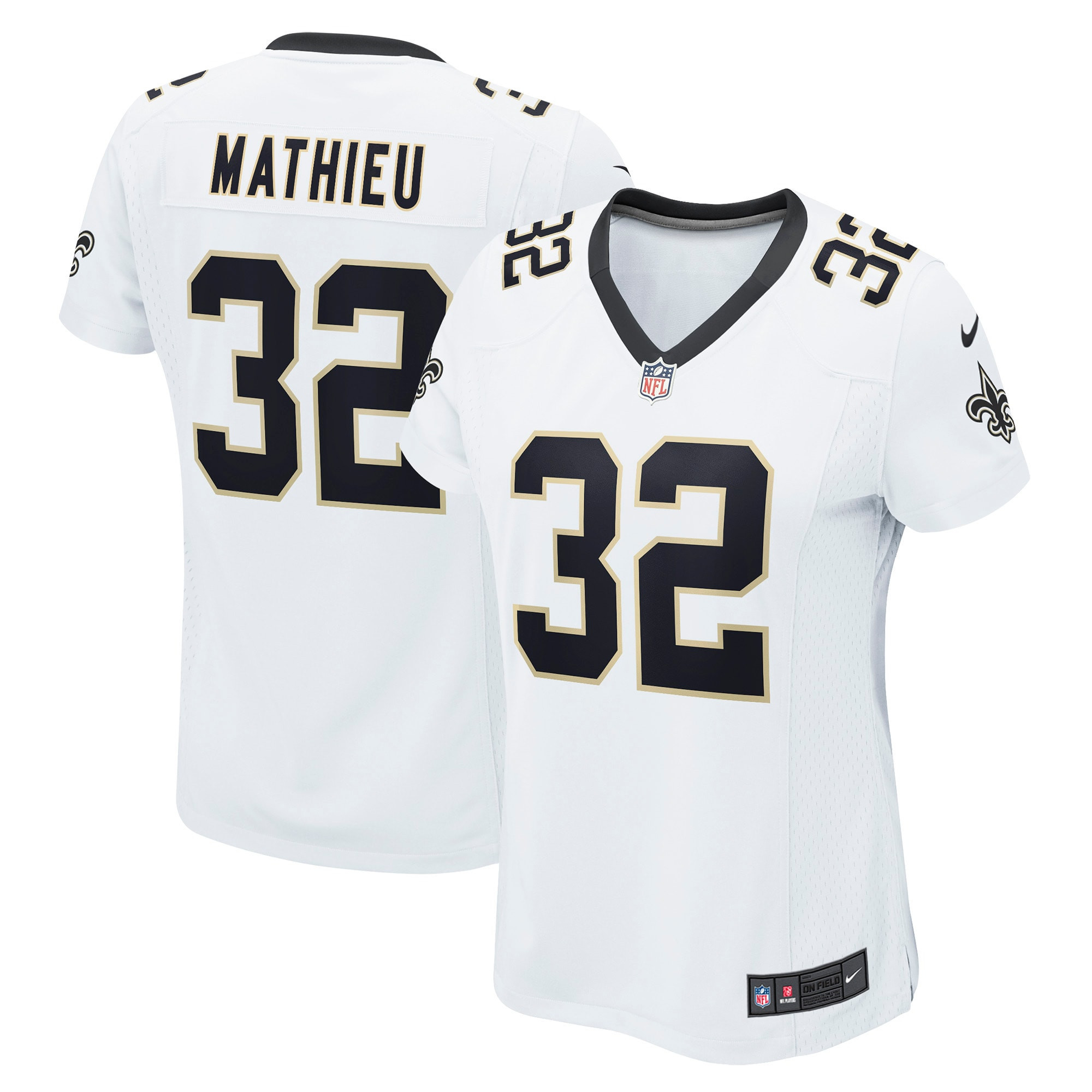 Tyrann Mathieu New Orleans Saints Womens Game Jersey – White NFL