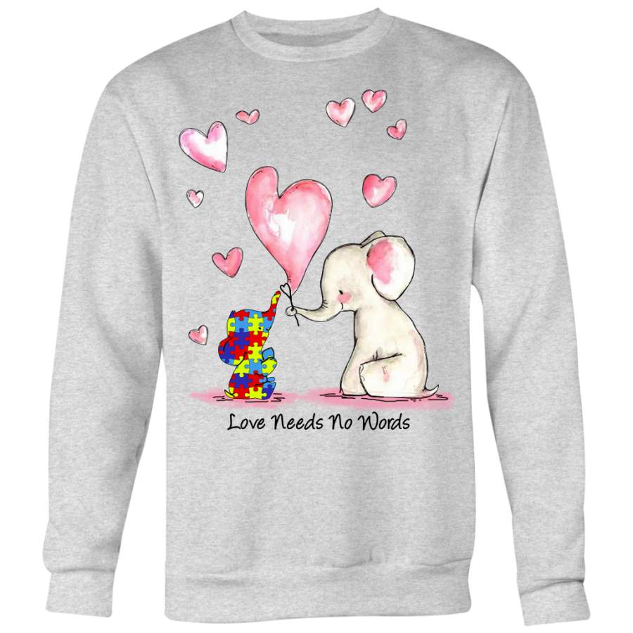 Love Needs No Words Shirts, Autism T-shirts