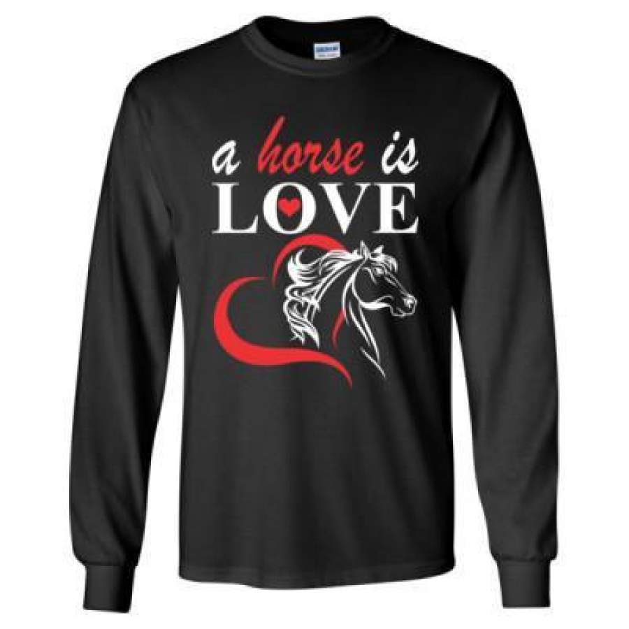 AGR A Horse Is Love Heart – Long Sleeve T-Shirt