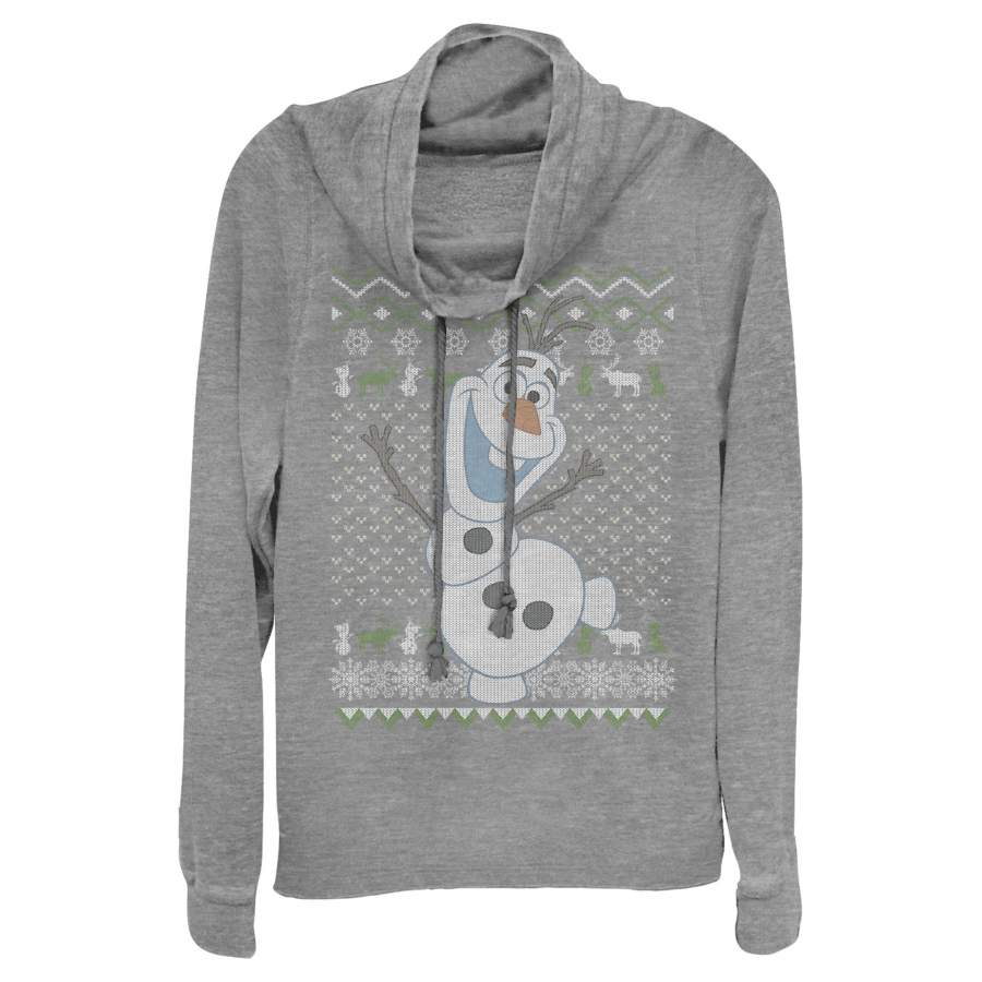 Frozen Junior’s Ugly ChristmasOlaf Sven  Cowl Neck Sweatshirt