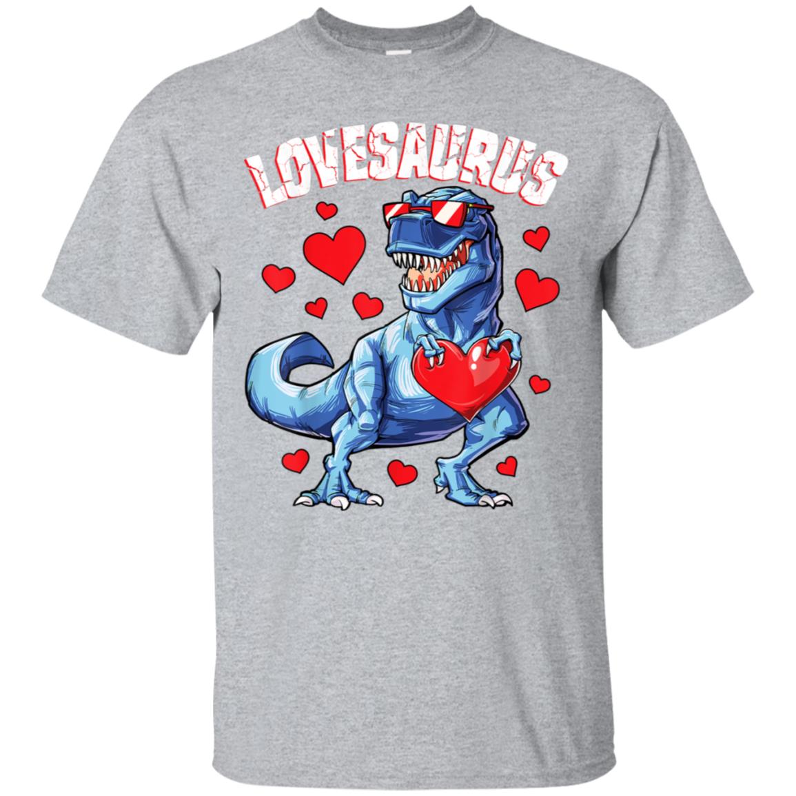 Valentines Day Dinosaur shirt Boys Kids Lovesaurus Trex Gift