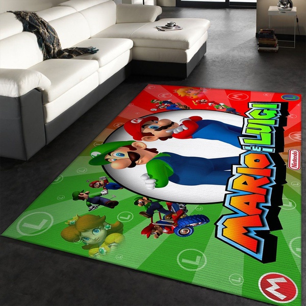 Super Mario Bros Rug All Over Print Logo Custom Area Rug Carpet Full Sizes Rug 797