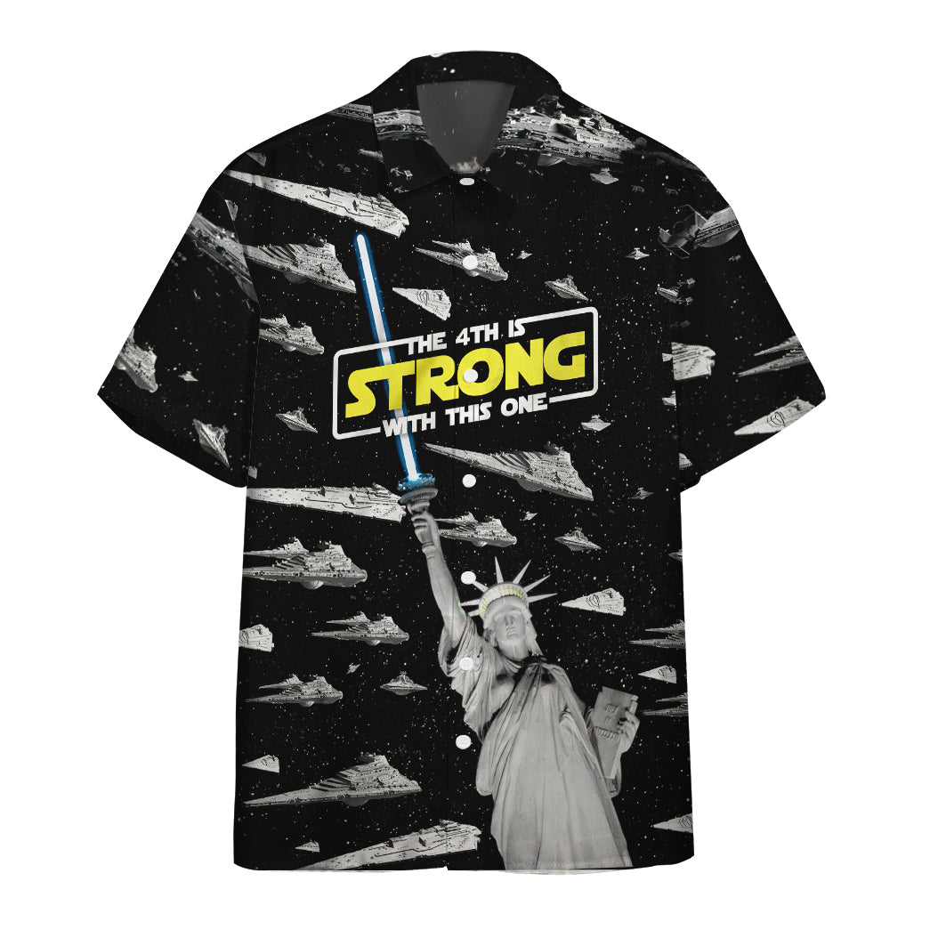 Gearhumans The Is Strong With This One Independence Day Custom Hawaii Shirt Ha61865