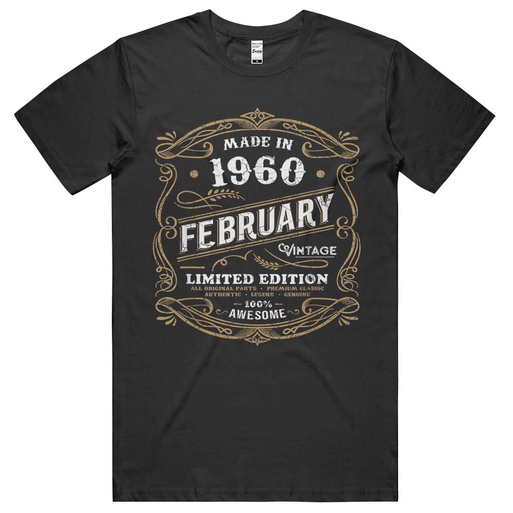 61 Year Old 61st Birthday Made 1960 February Vintage Unisex Shirt