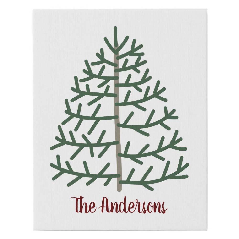 ViticStore™ Customize Family Name, Christmas Tree – Christmas canvas for decor, canvas wall art, gift for family, home decoration,  christmas canvas, christmas gift