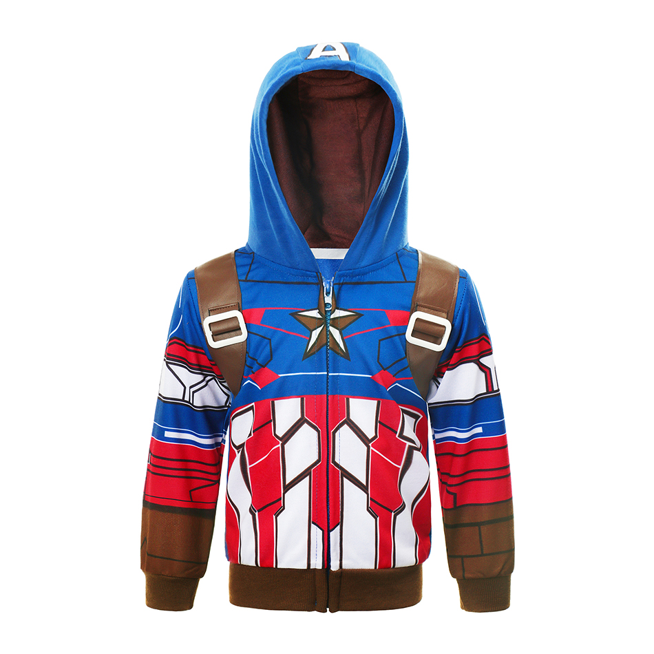 Superheroes Spiderman Boys Hoodies Christmas Iron Man Sweatshirt Kids Sportswear Captain America Halloween Tracksuits alx