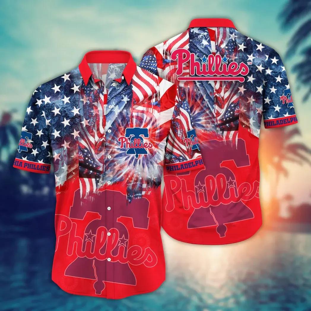 Philadelphia Phillies Stars And Fireworks Celebration Hawaiian Shirt