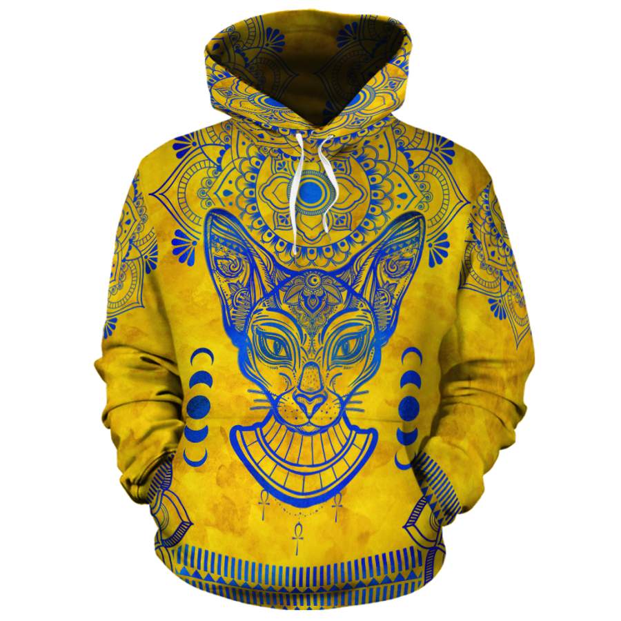 Bastet Goddess In Gold Hoodie