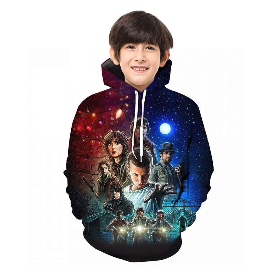 2019 Stranger Things Kids 3D Hoodie Sep Series Pullover Sweatshirt