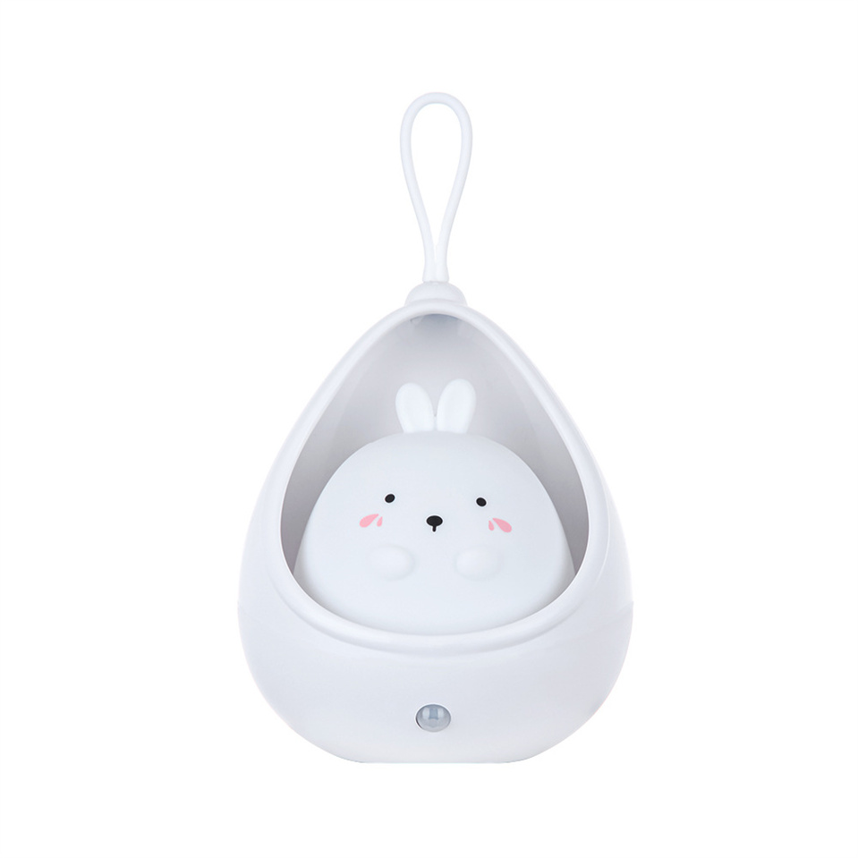 Baby Nightlight Cute Rabbit Pig Night Lamp Touch Sensor Dimmable Childen Kid Birthday Gift Bedroom Decor Bunny Eye Protect Led alx