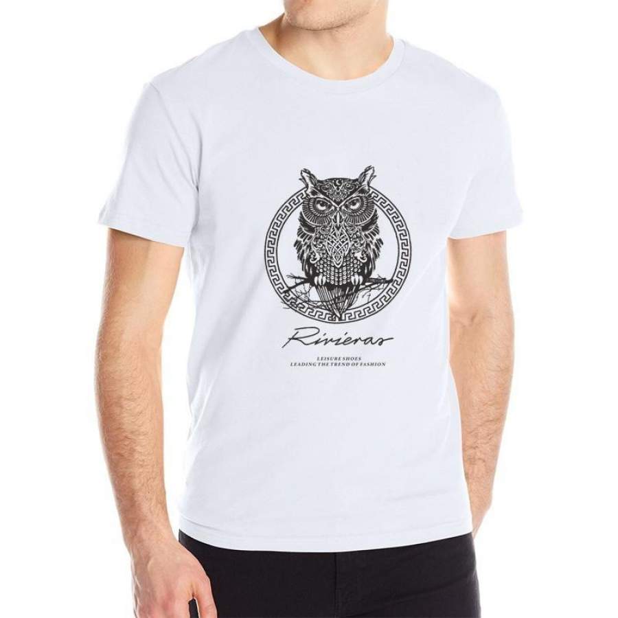 New T Shirt Man Short Sleeve Fashion Spirit Of The Night Bird Summer Printing Casual O-Neck Men T-Shirt