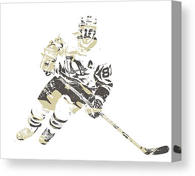 Sidney Crosby Pittsburgh Penguins Pixel Art 22 Joe Hamilton Canvas Print