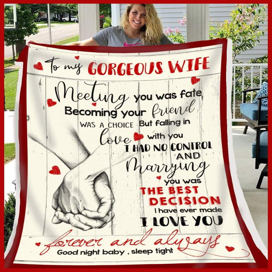 Blanket Gift For     Wife Marrying You Was The Best Decision