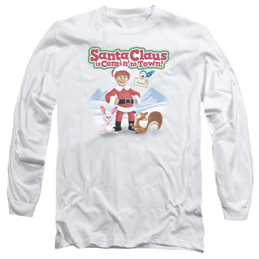 Santa Claus Is Comin To Town – Animal Friends Long Sleeve Adult 18/1