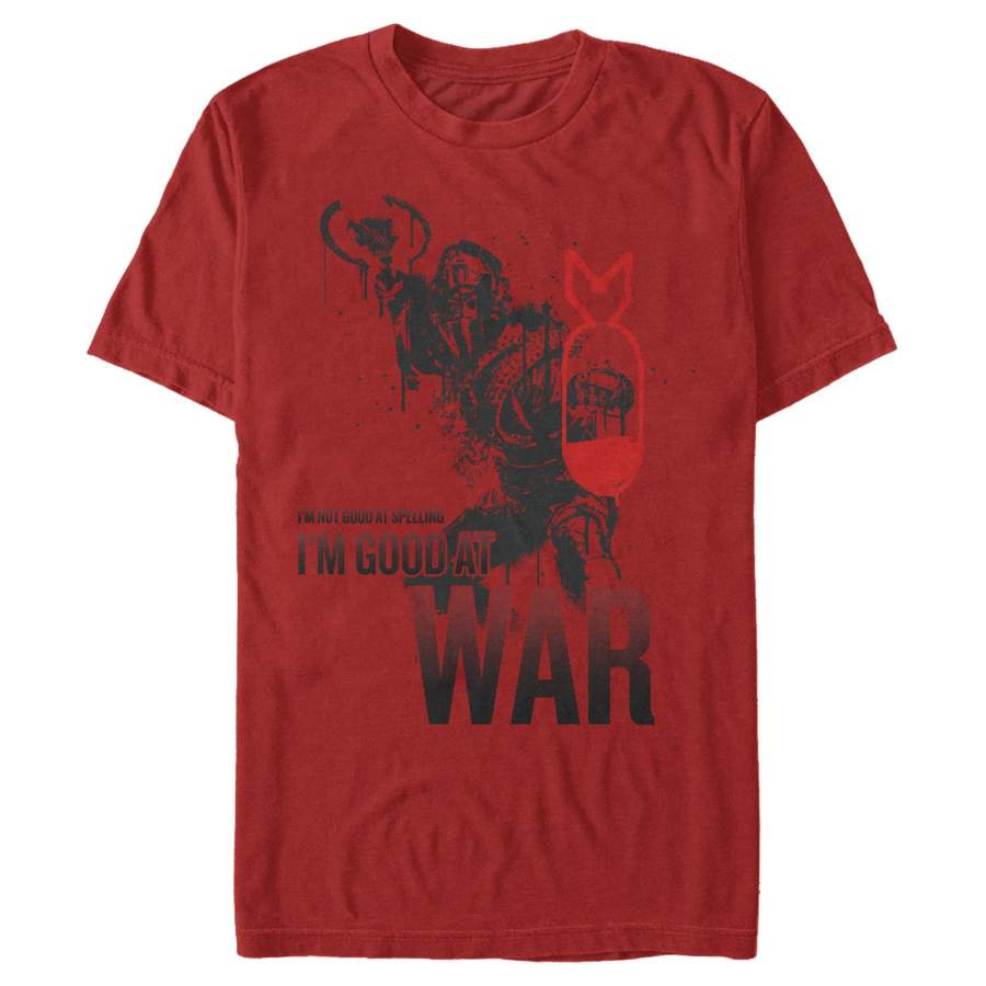 Daybreak Men’s Good at War Not Spelling  T Shirt