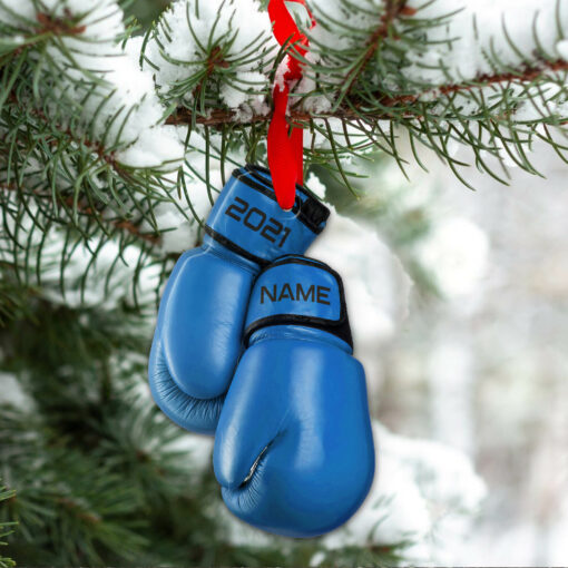 Personalized Wood Ornament, Christmas Ornament, Workout Ornament, Boxing Glove Ornament, Boxing Decoration, Muay Thai, Housewarming Gift, Sports Lover, Ufc Decor Christmas Gift