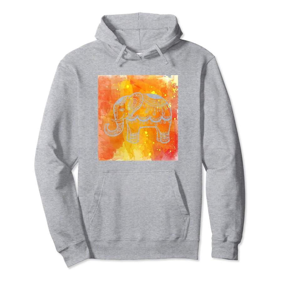 Indian Batik Elephant Print Fashion Hoodie