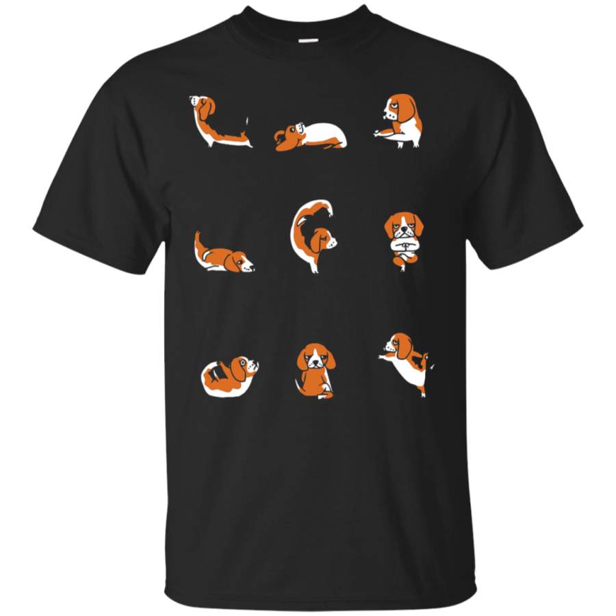 AGR Beagle Practicing Yoga For Dog Lovers T-Shirt